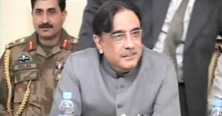 Karachi, Zardari chairs a meeting on water issue